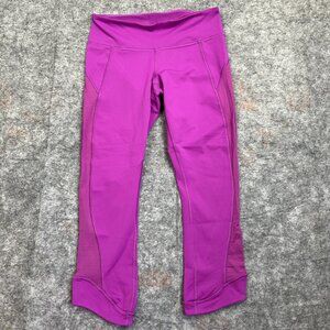 Lululemon Crop Leggings Leggins Womens Size 6 Hot Pink